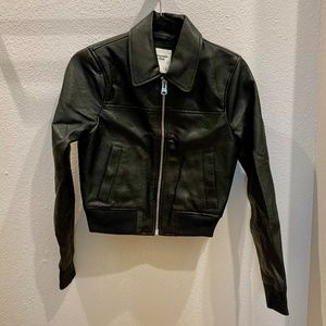 Abercrombie and Fitch Vegan Leather Jacket NWT